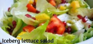 Iceberg Lettuce & Pineapple Salad (Olive oil dressing)