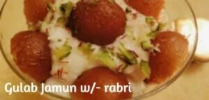 Gulab Jamun w/- rabri