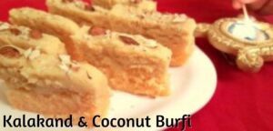 Kalakand & Coconut Burfi (double decker)