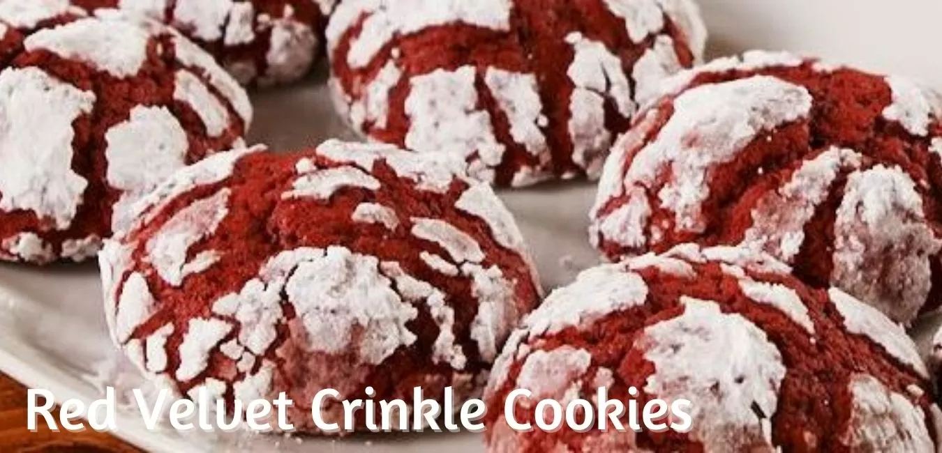 Red velvet crinkle cookies