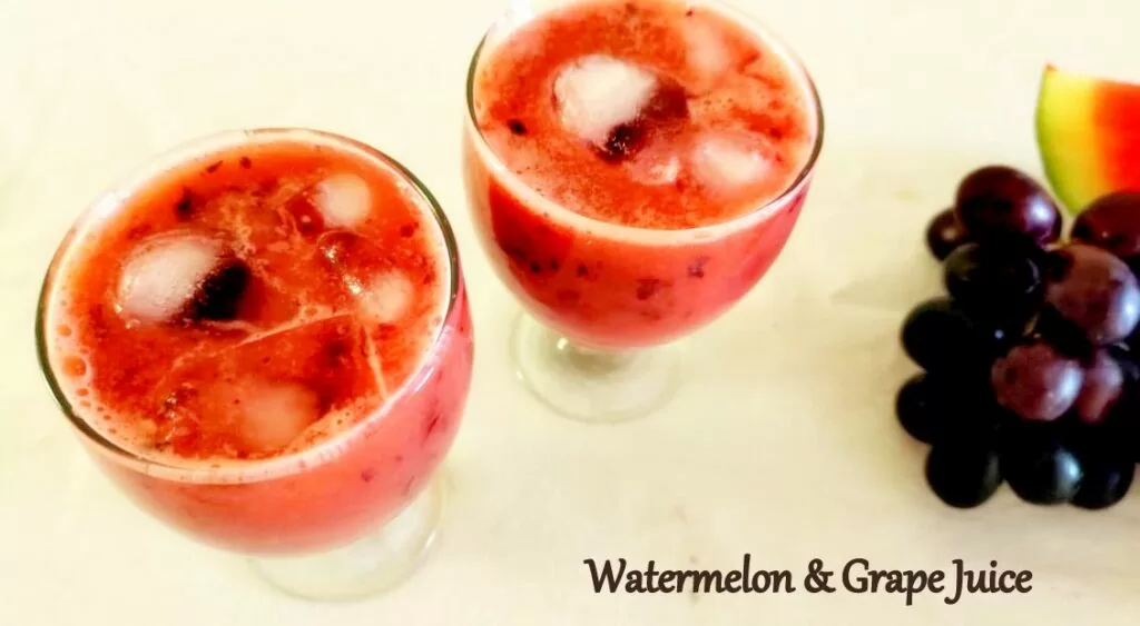 Beat the heat with the watermelon and black grape juice