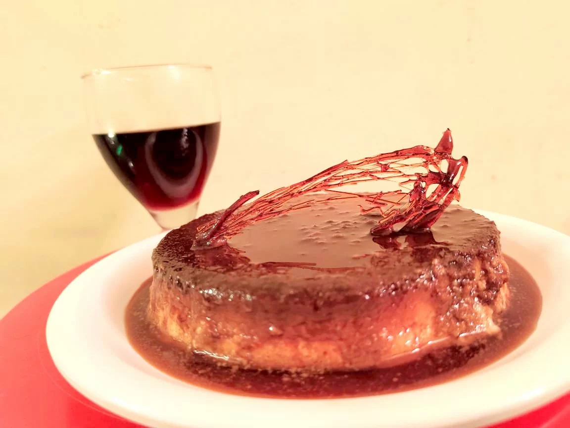 Caramel Custard in Wine