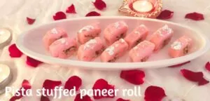 Pista stuffed paneer roll