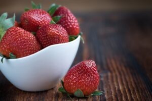 Strawberries from an organic farm