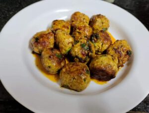 Chicken Meat Balls with Spicy Vinaigrette