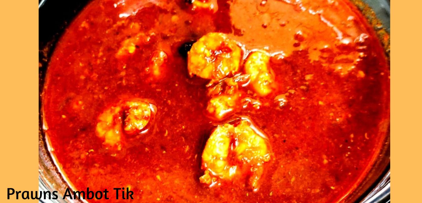 Prawns Ambot Tik - A spicy tangy gravy ideal with steam rice