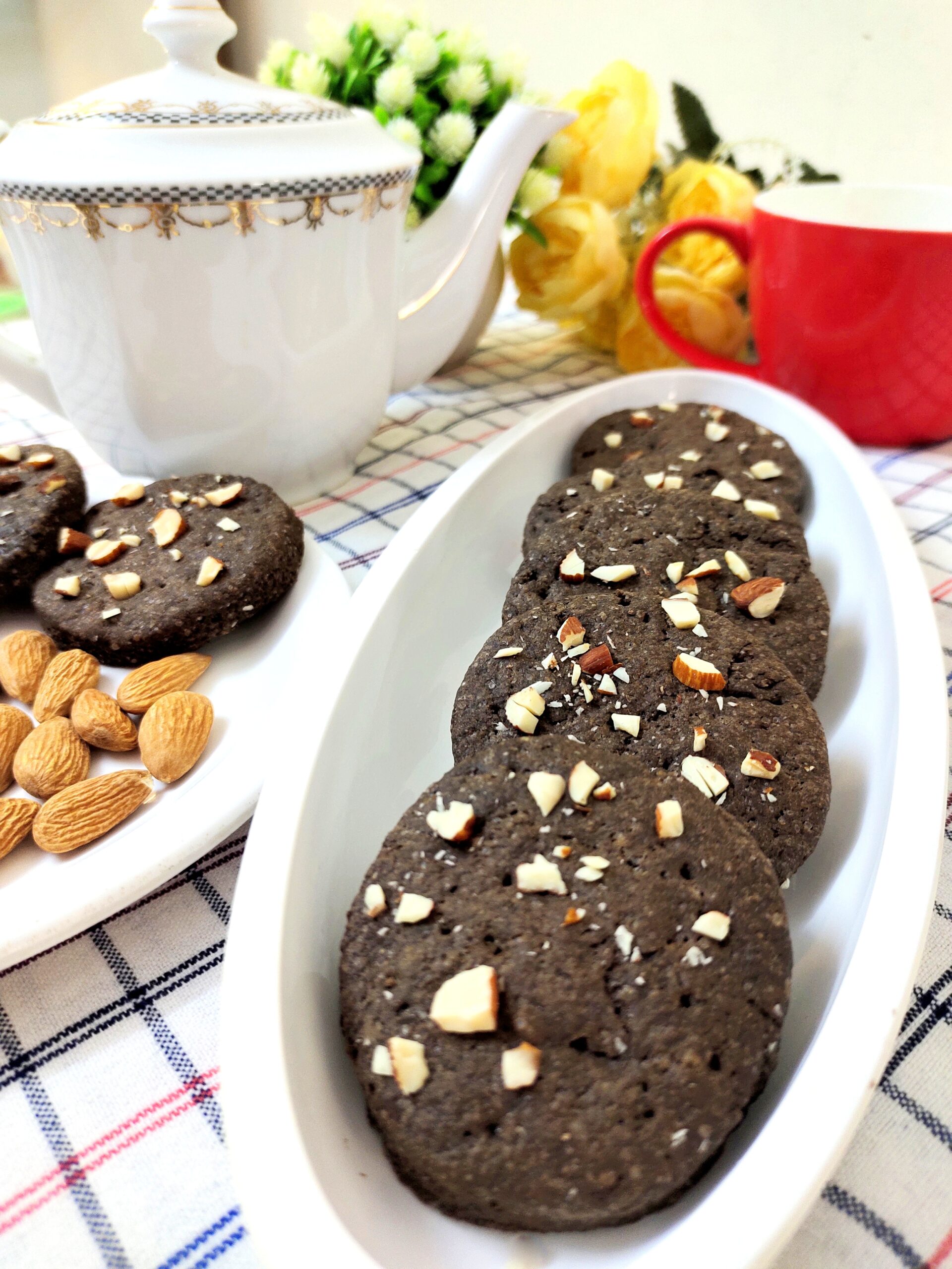 Chewy Almond Oats & Ragi Cookies